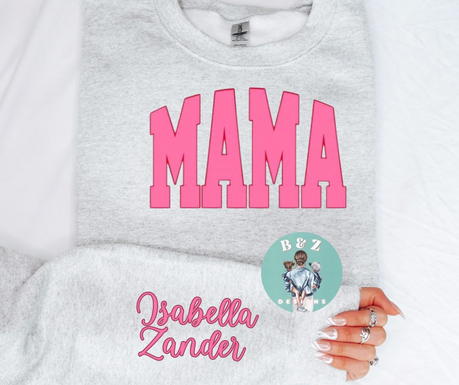 Mama Crews with Names on Sleeve