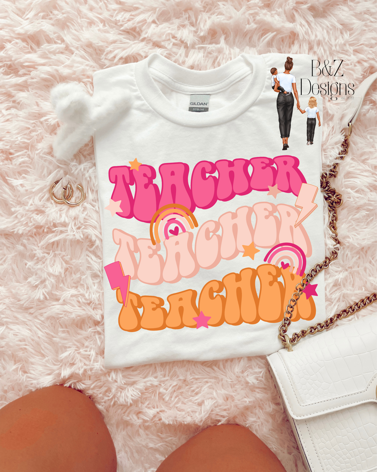 Retro Teacher Tee/Crew