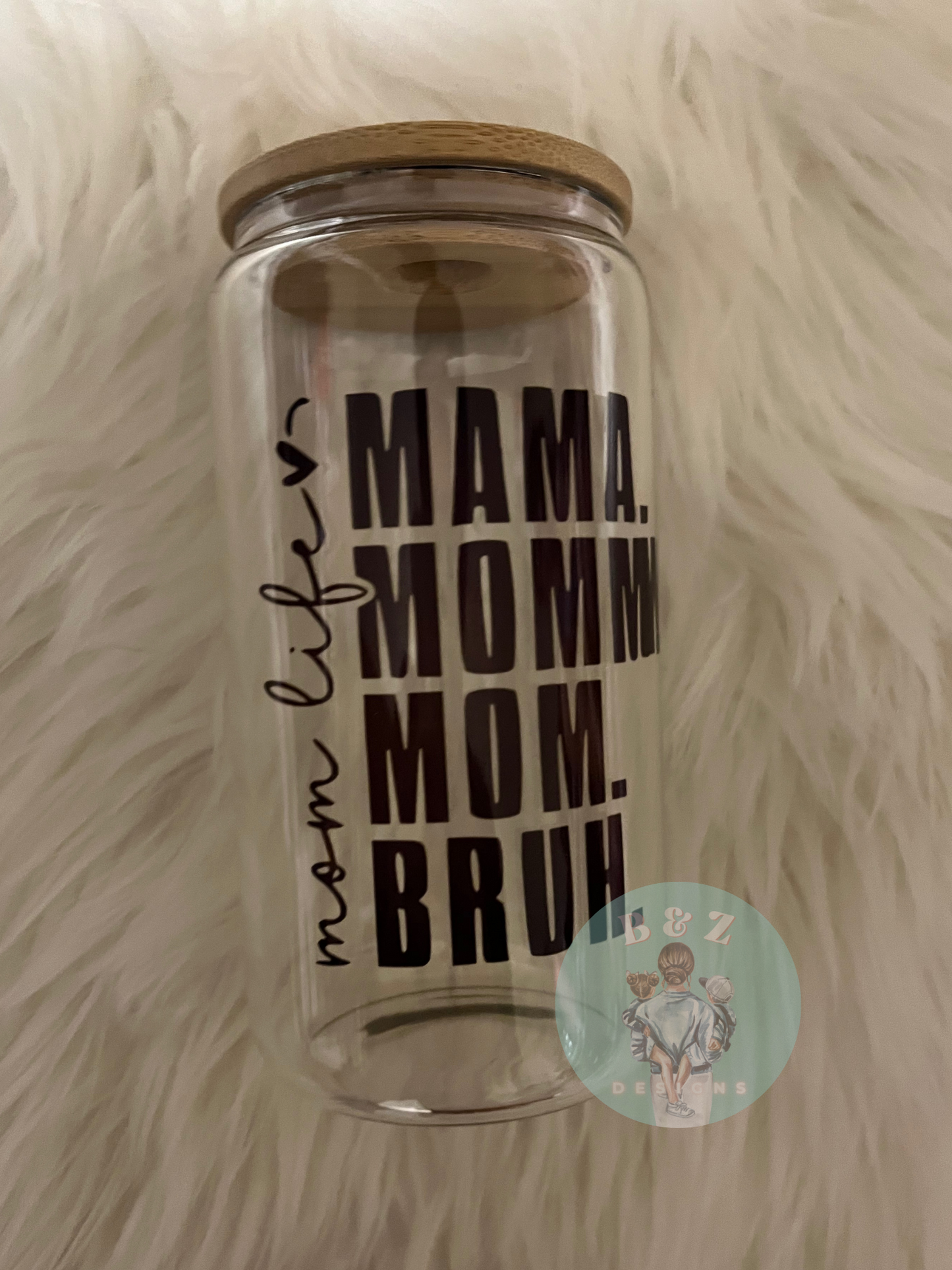 Mom Life 16oz Glass