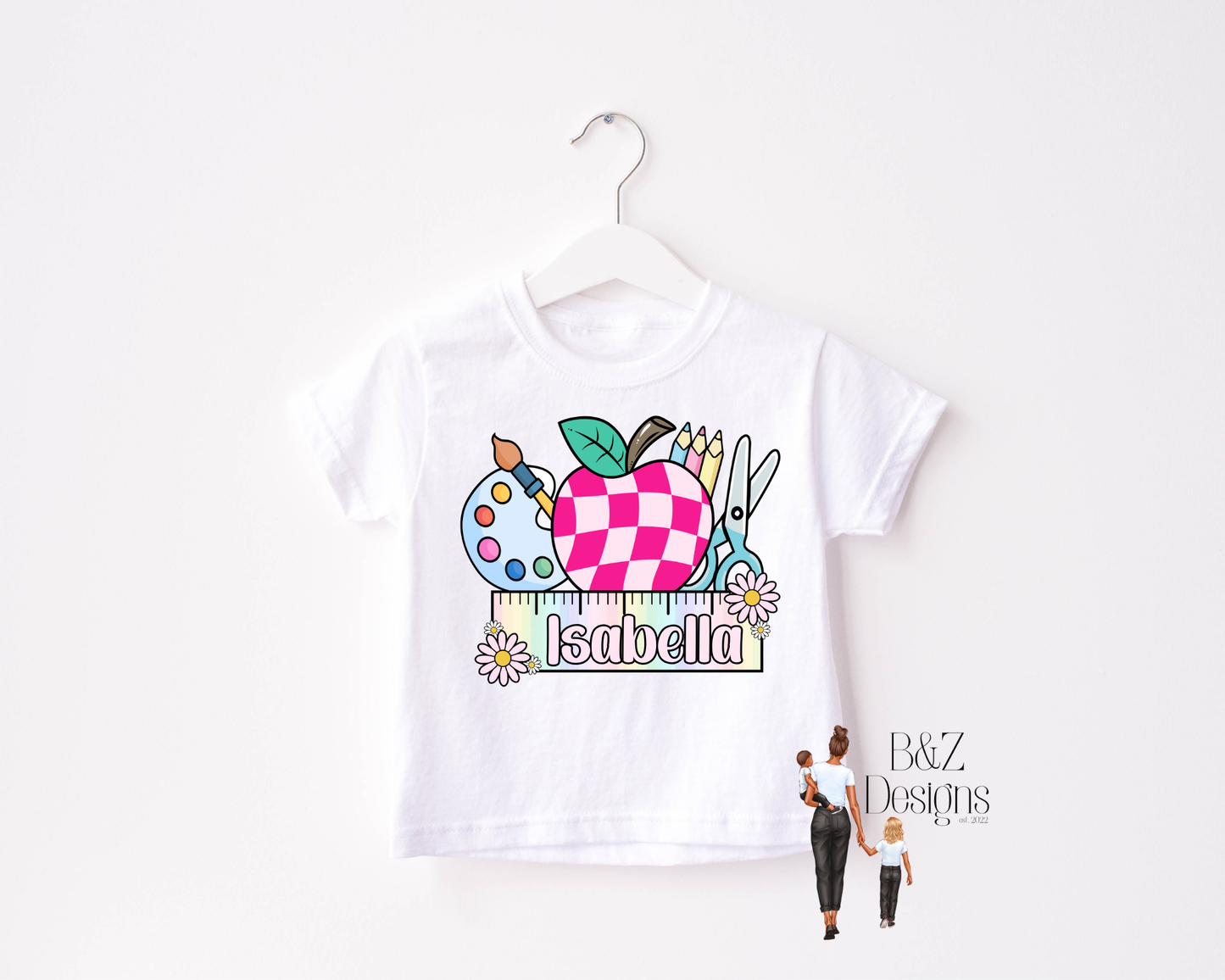 Girls Custom Name Retro