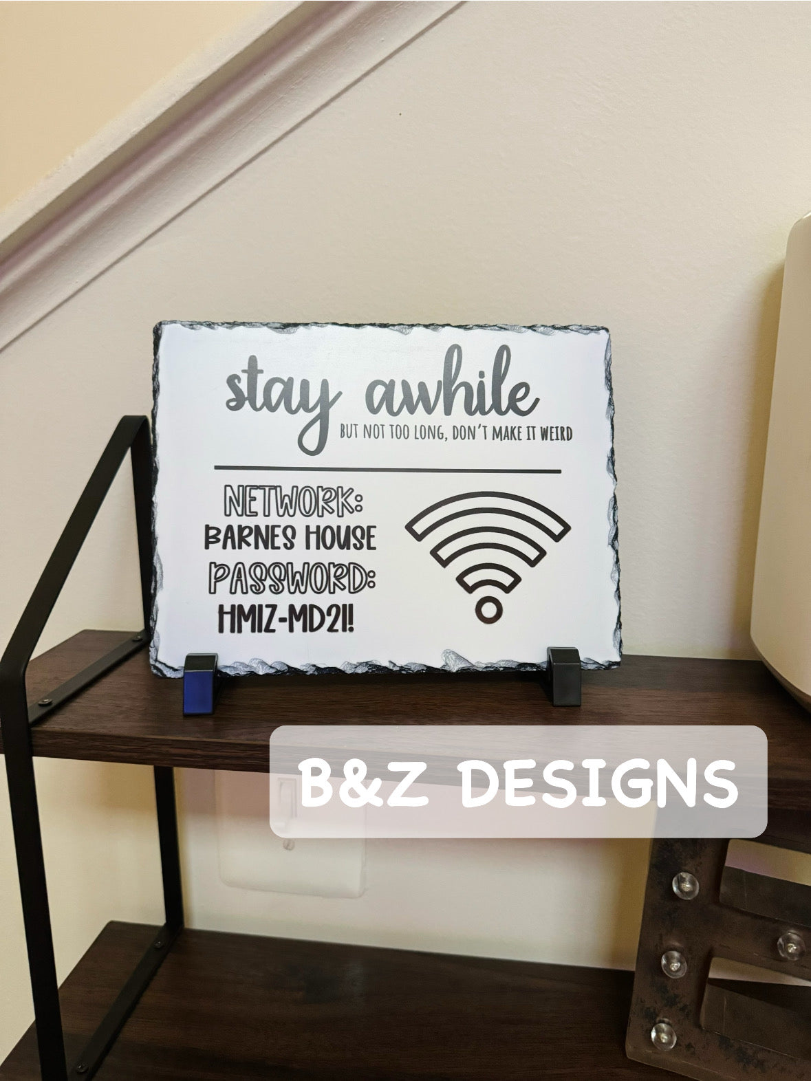 Custom WiFi Plaque – B&Z Designs