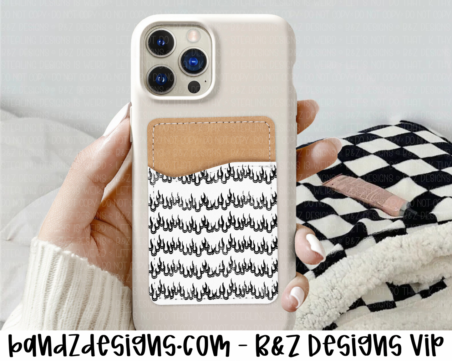 Flames Phone Card Holder