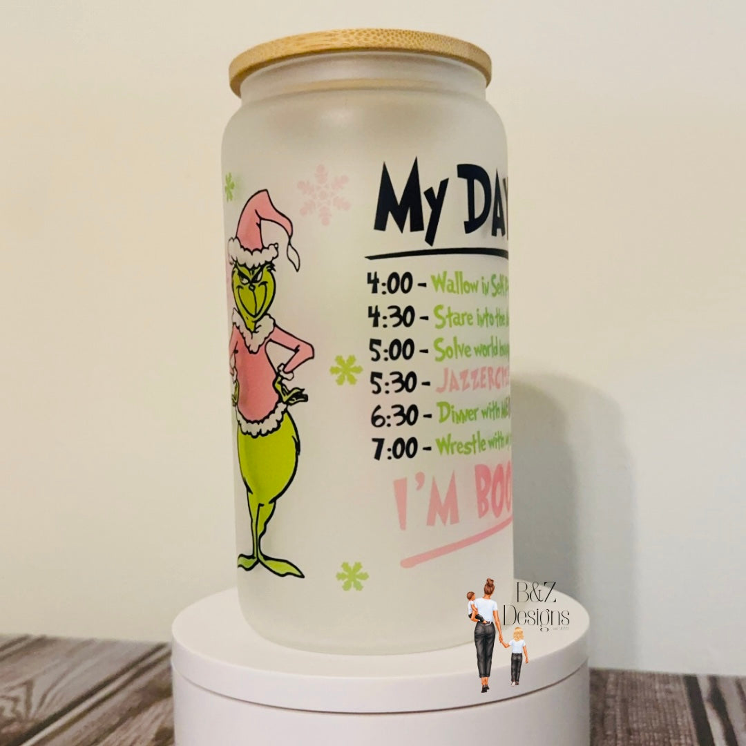 Green Guy 16oz Glass Cup