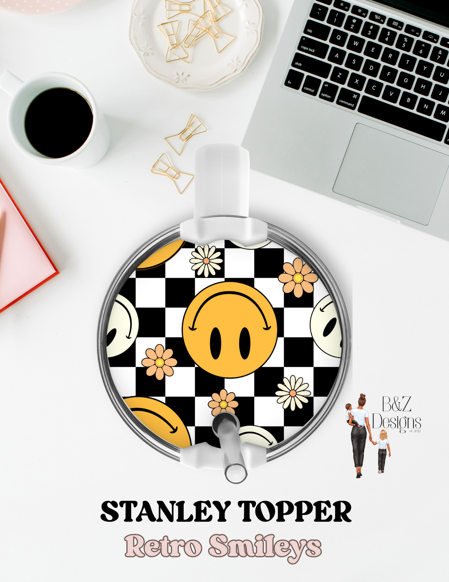 Retro Smileys Round Stanley Topper