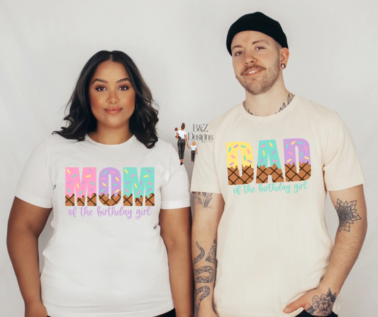 (Ice Cream Themed) Parents Of The Birthday Girl