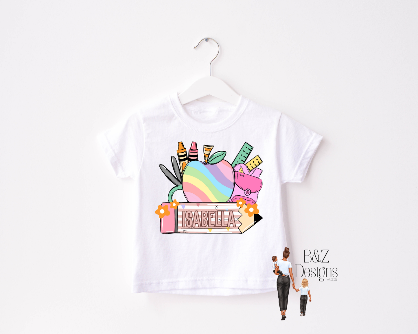 Girls Custom Name Retro