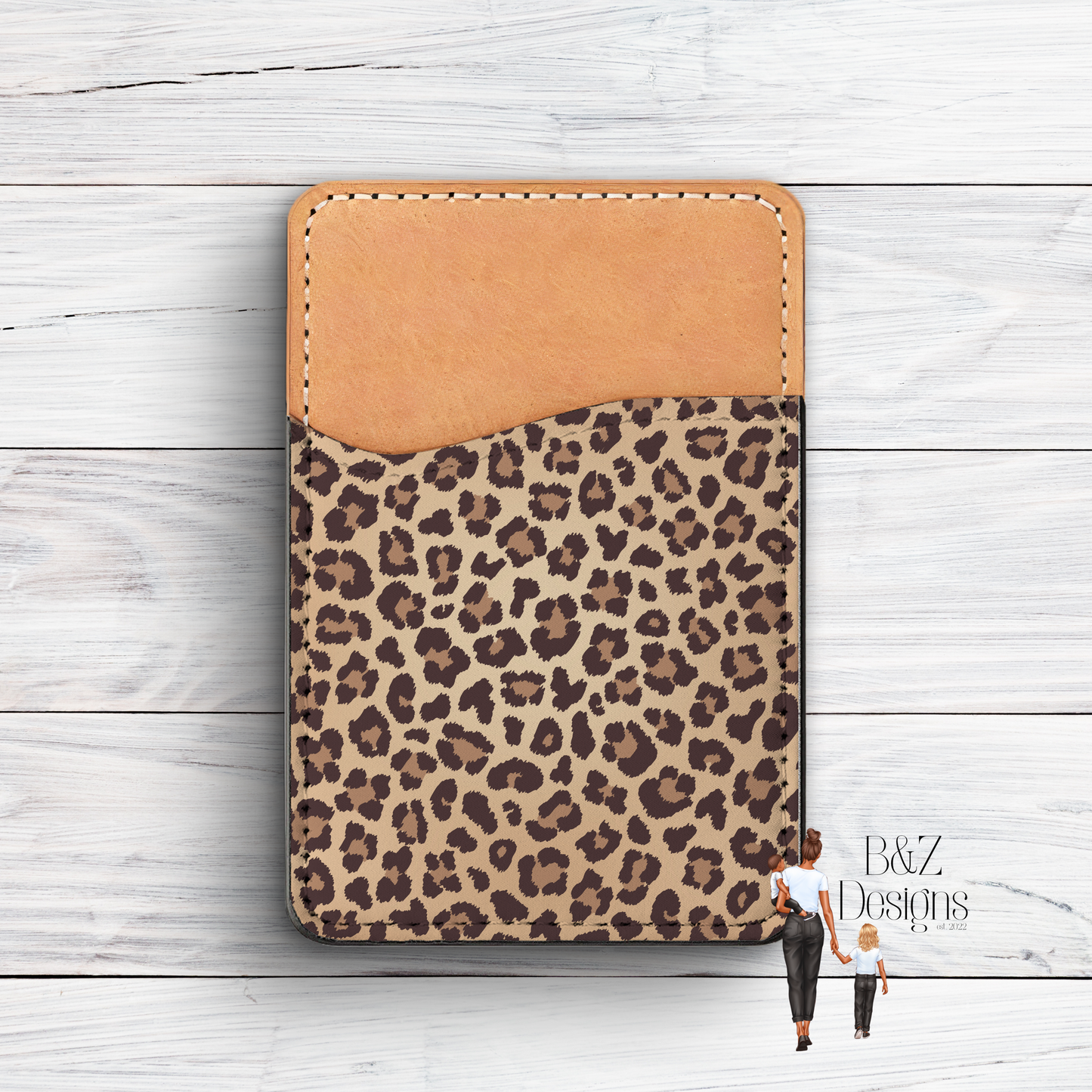 Leopard Print Phone Card Holder