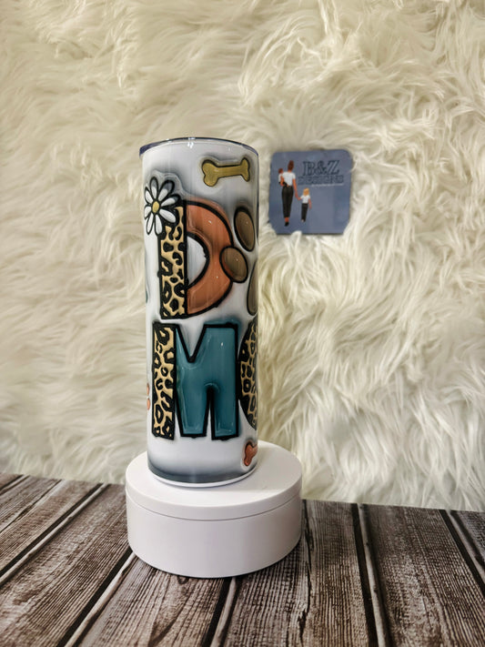 20oz 3D Dog Mom Tumbler