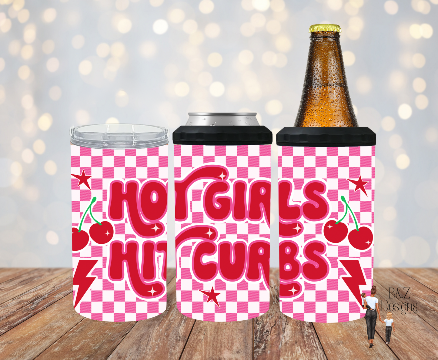 Hot Girls Hit Curbs Can Cooler Combo