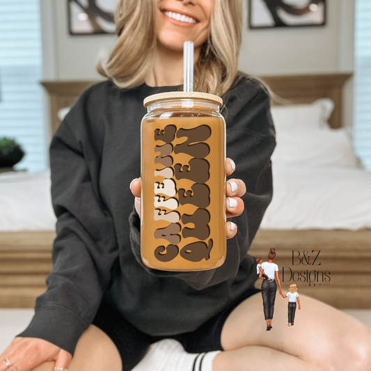 16oz Caffeine Queen Glass Cup