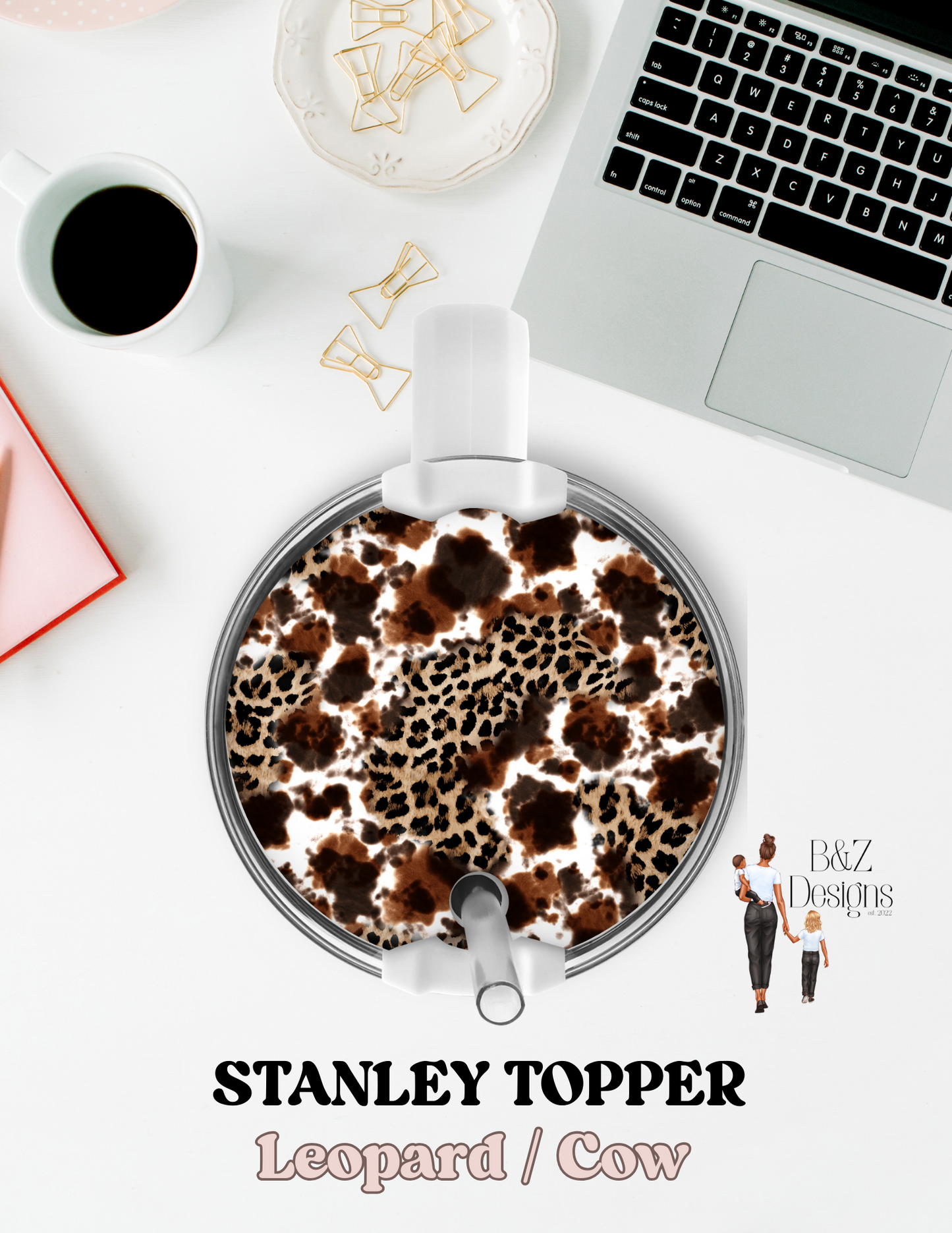 Leopard / Cow Print Round Stanley Topper