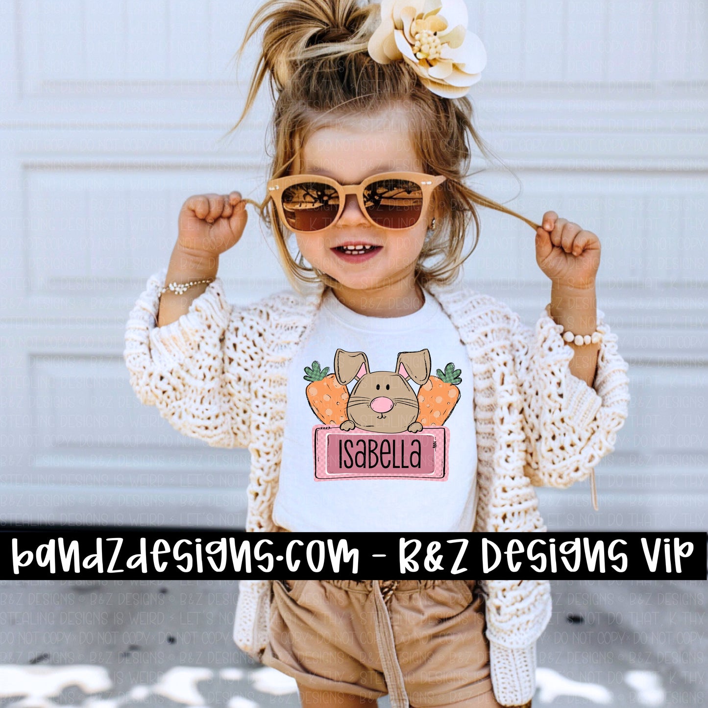 Girls Rabbit Custom Name