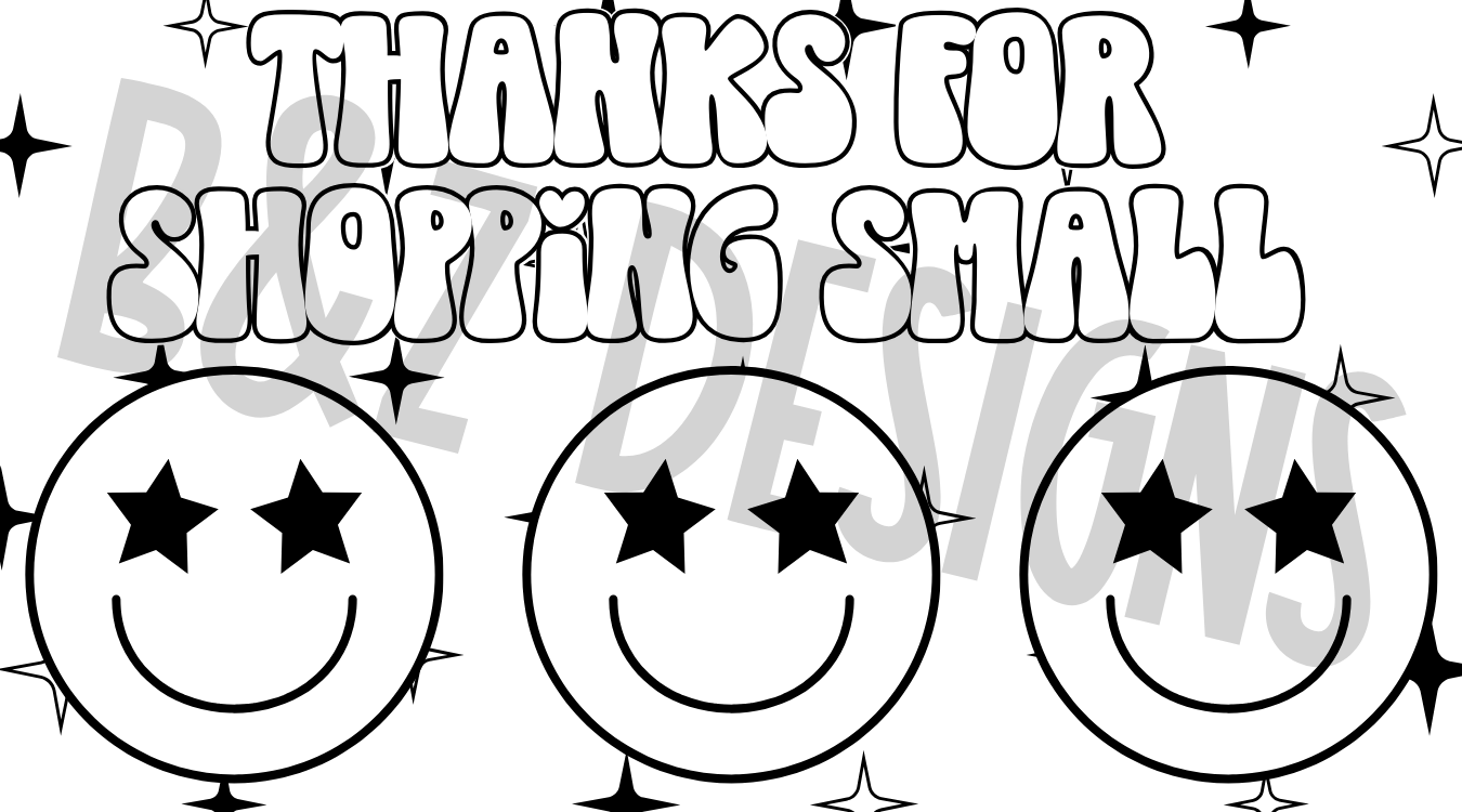 Thank You For Shopping Small Small Labels Pack