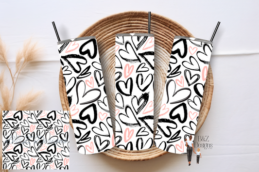 20oz Valentines Hearts Tumbler