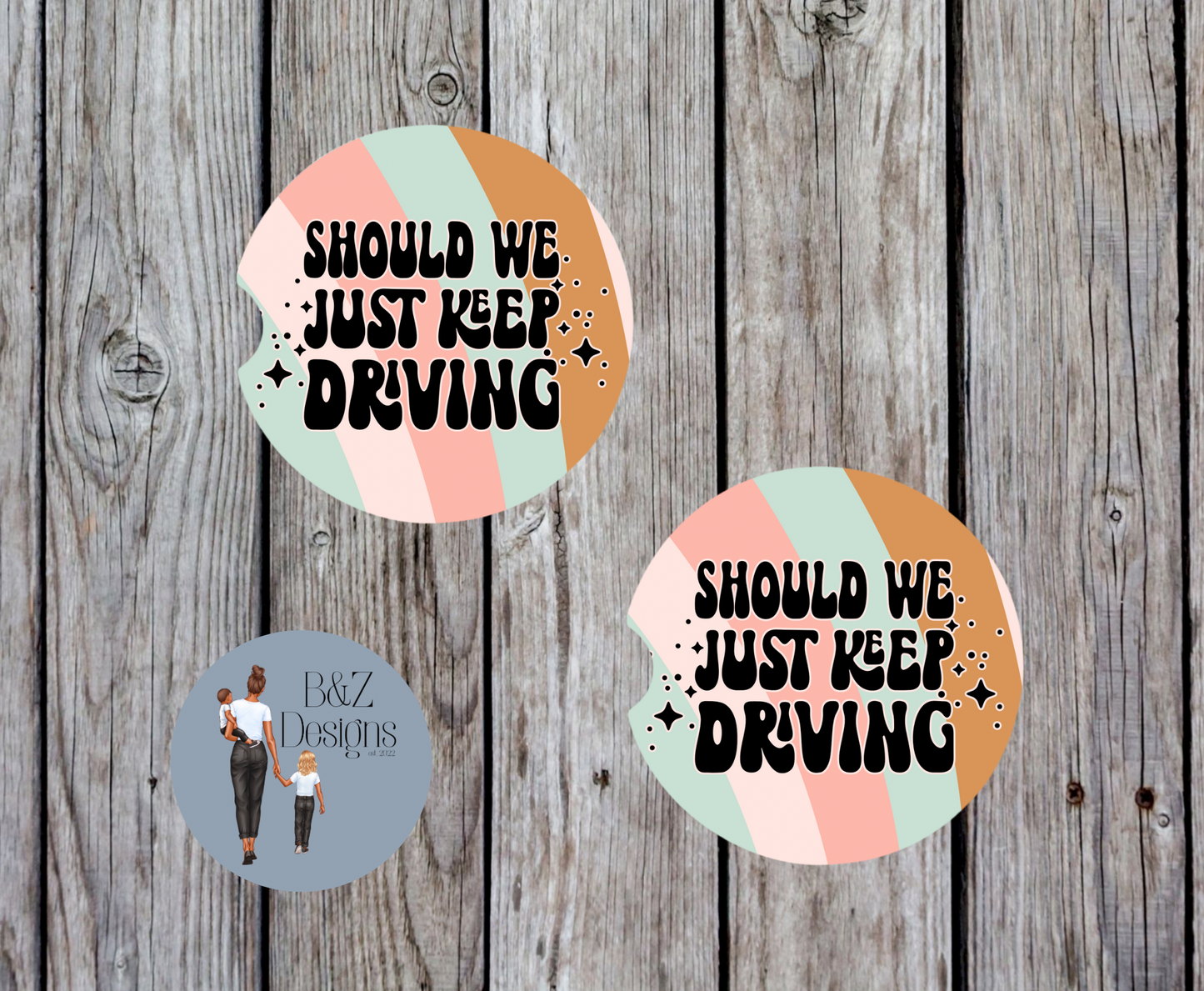 Should We Just Keep Driving Retro Car Coasters