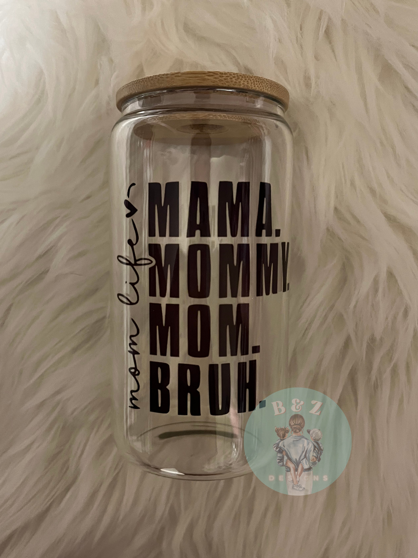 Mom Life 16oz Glass