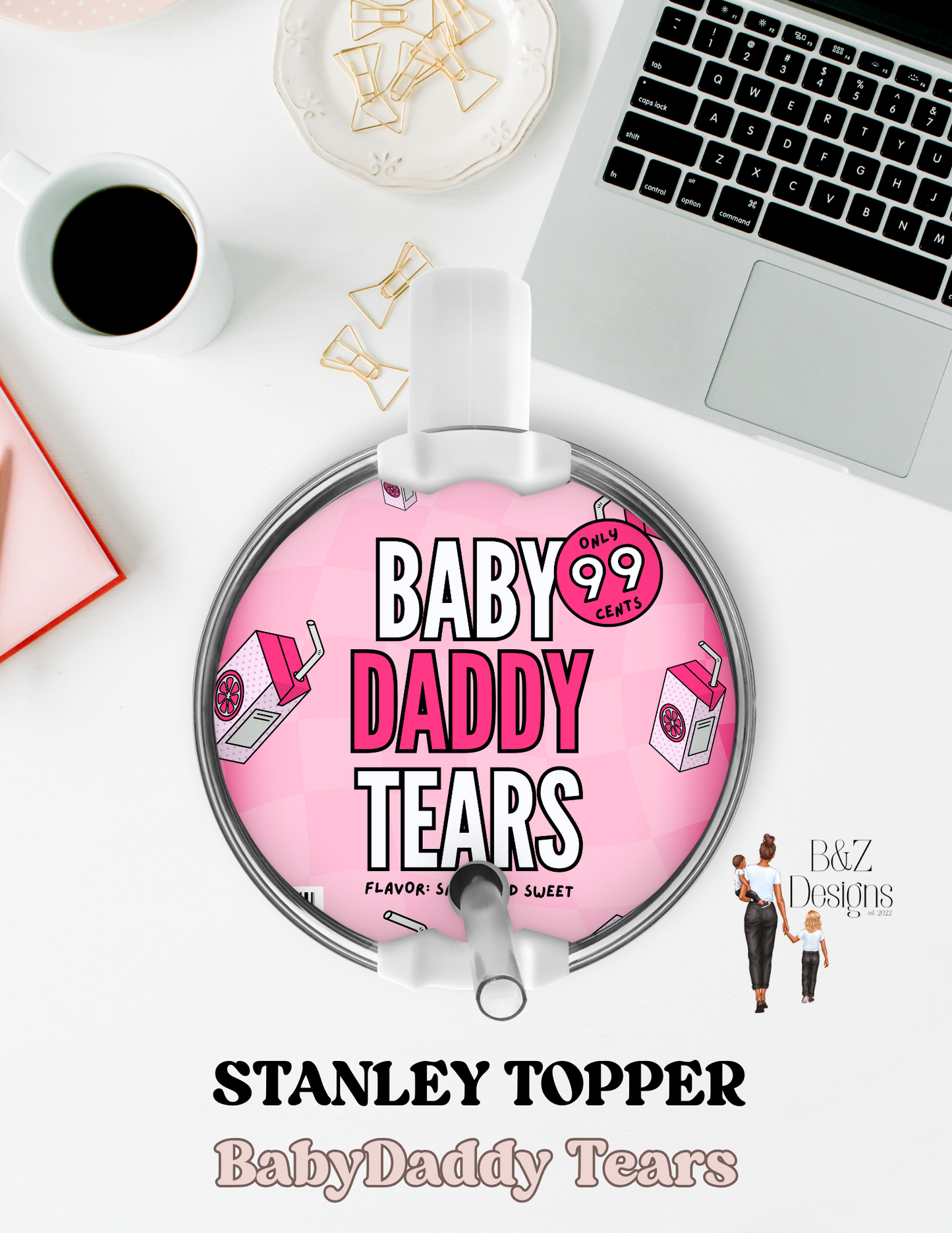 Baby Daddy Tears Round Stanley Topper