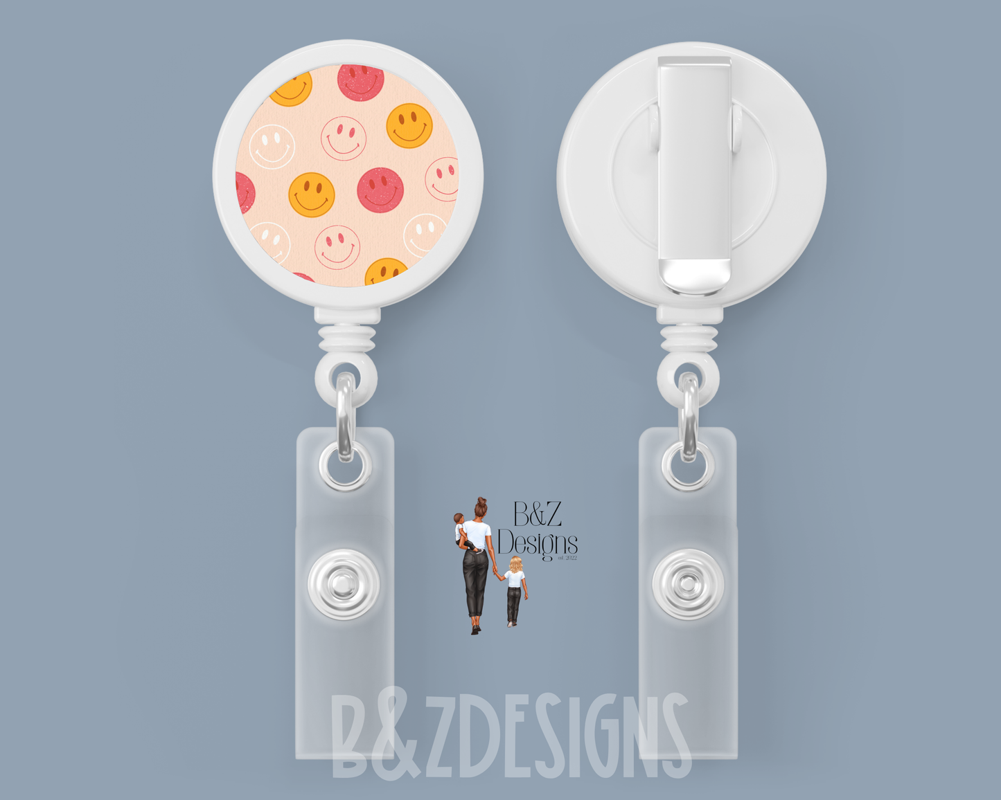 Smileys Retractable Badge Reel