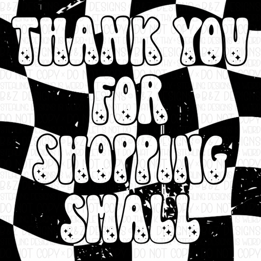 2x2” 100% Thank You For Shopping Small Label Pack