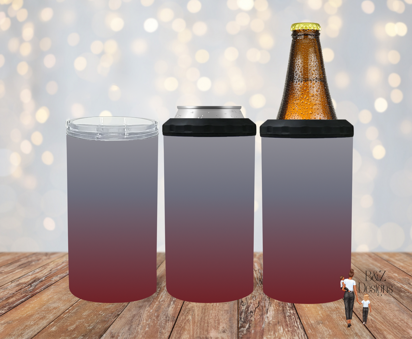 Dark Ombre (2 Options) Can Cooler Combo