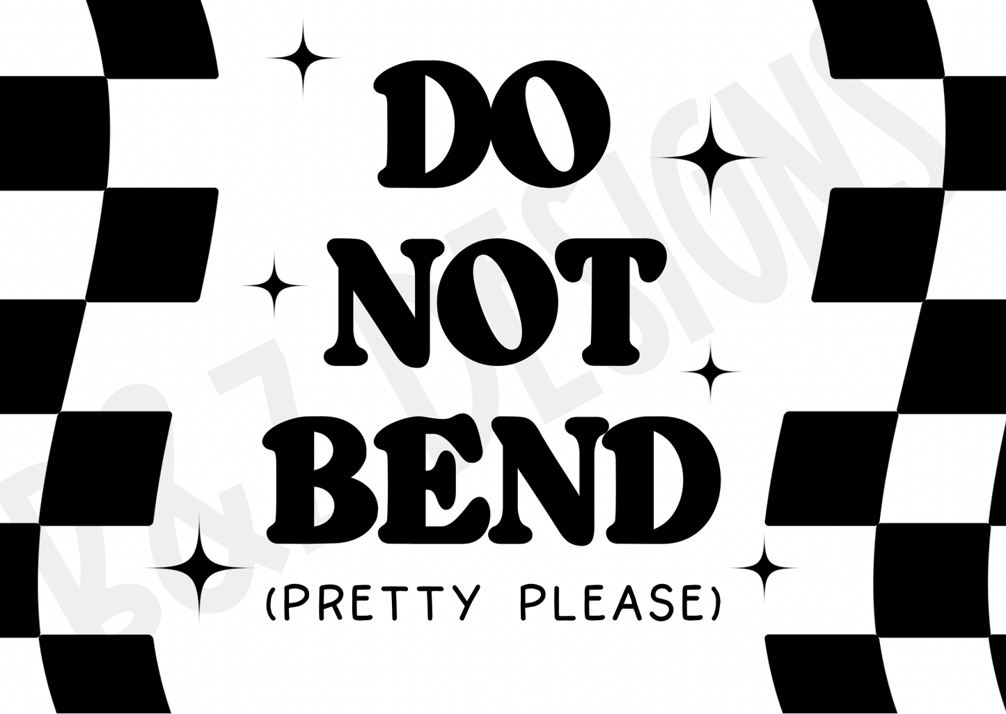 Do Not Bend Big Labels