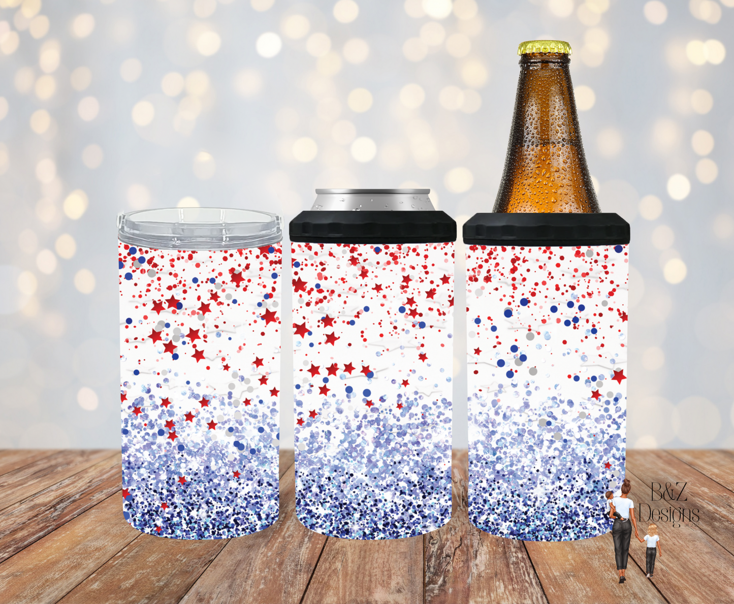 Fourth Of July Can Cooler Combo