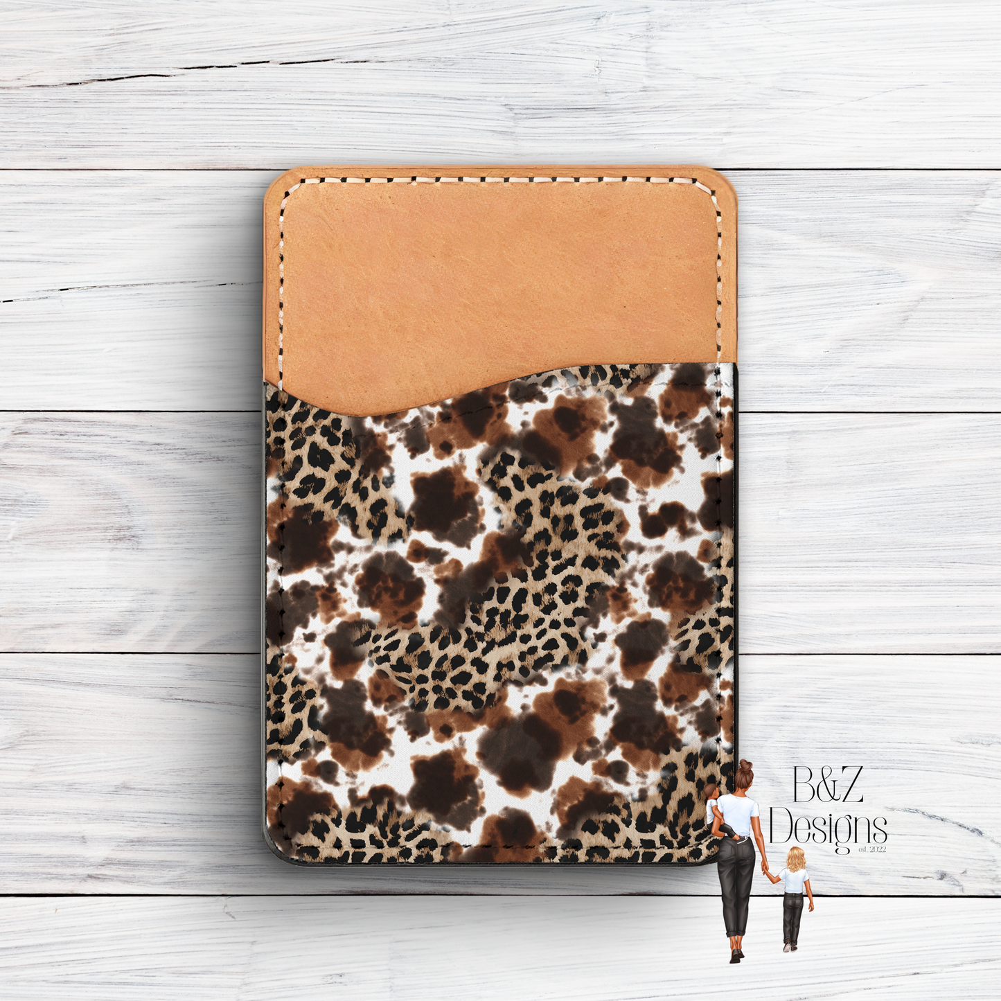 Leopard & Cow Print Phone Card Holder