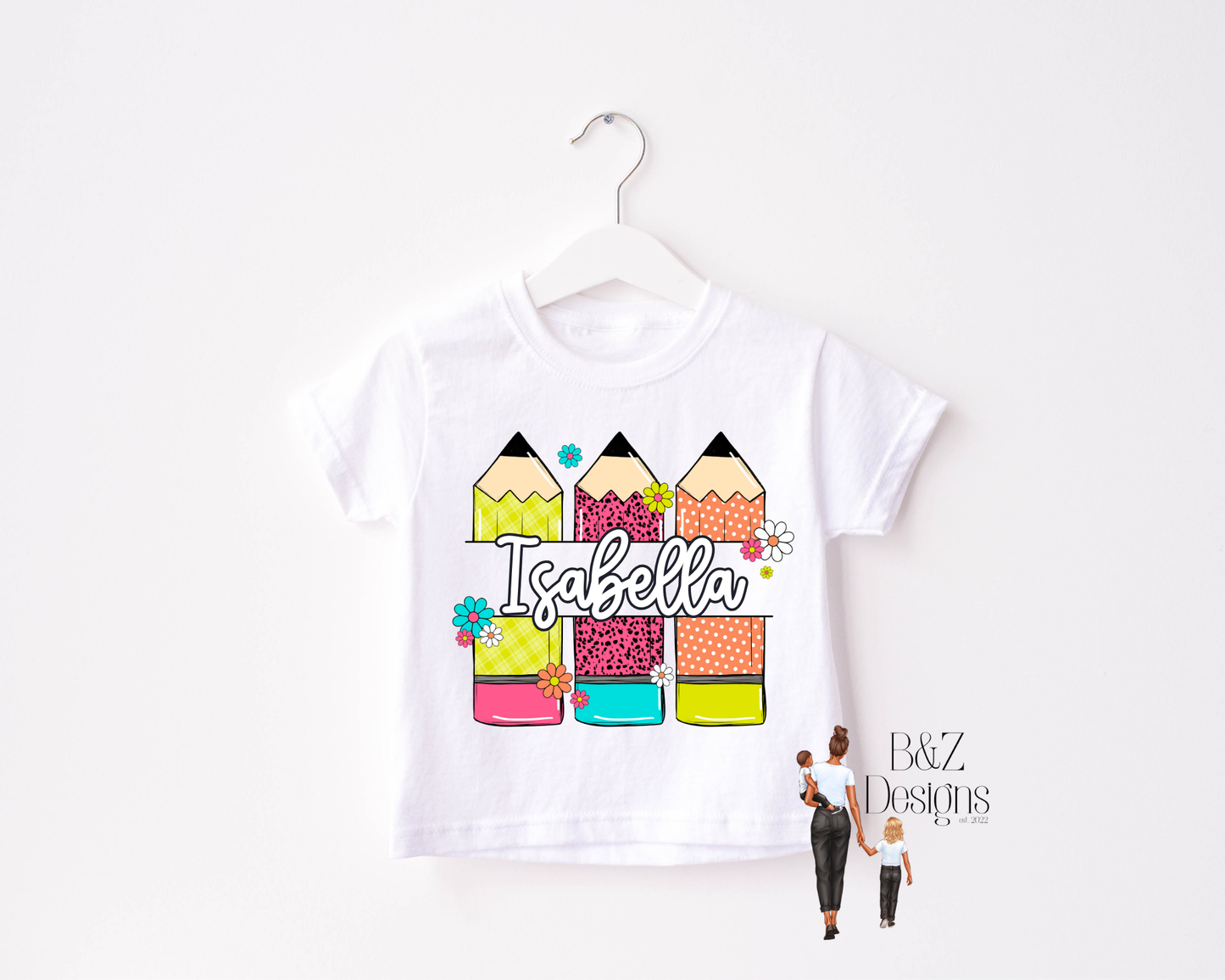 Girls Custom Name Pencil