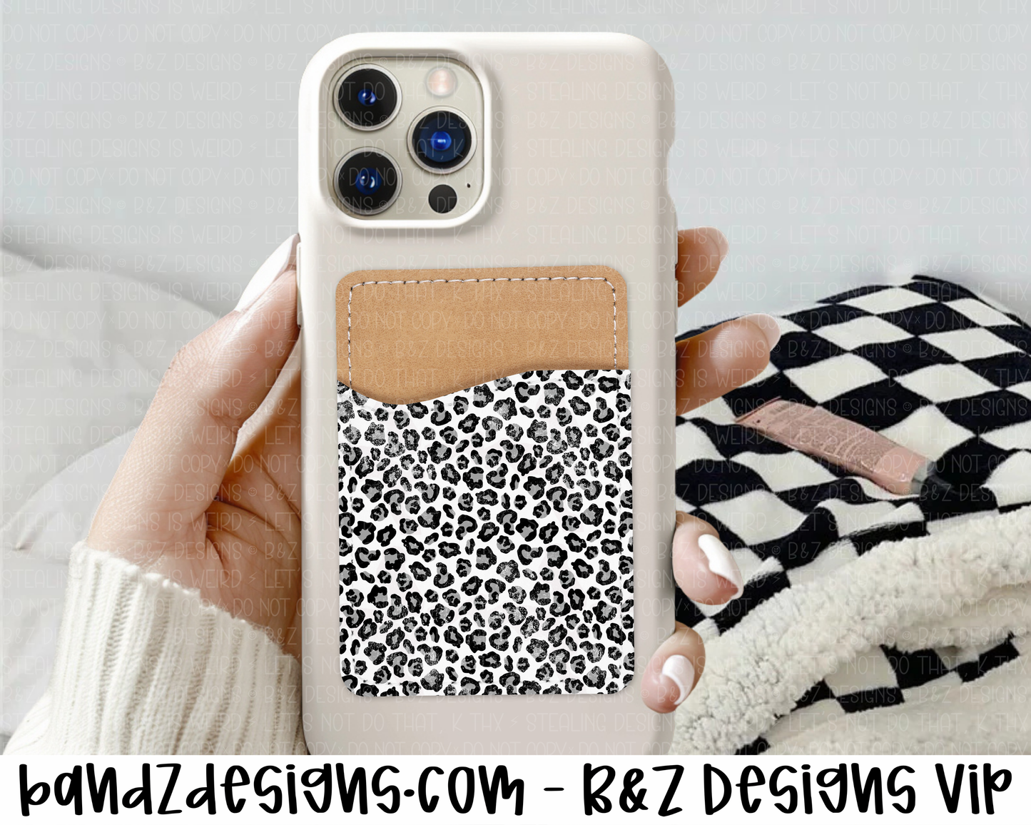 Cheetah Phone Card Holder