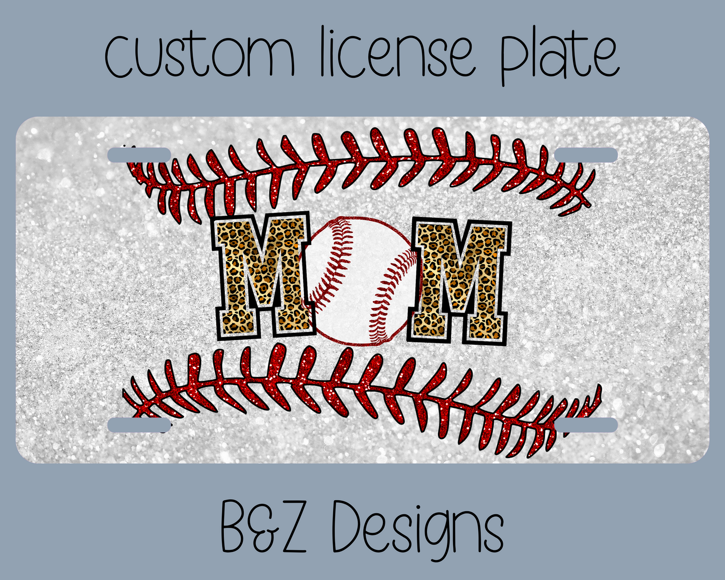 Baseball Mom License Plate