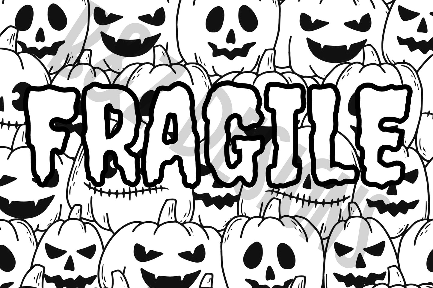 Spooky Fragile Big Labels