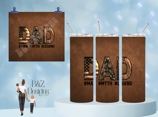 20oz Man Myth Legend Dad Tumbler