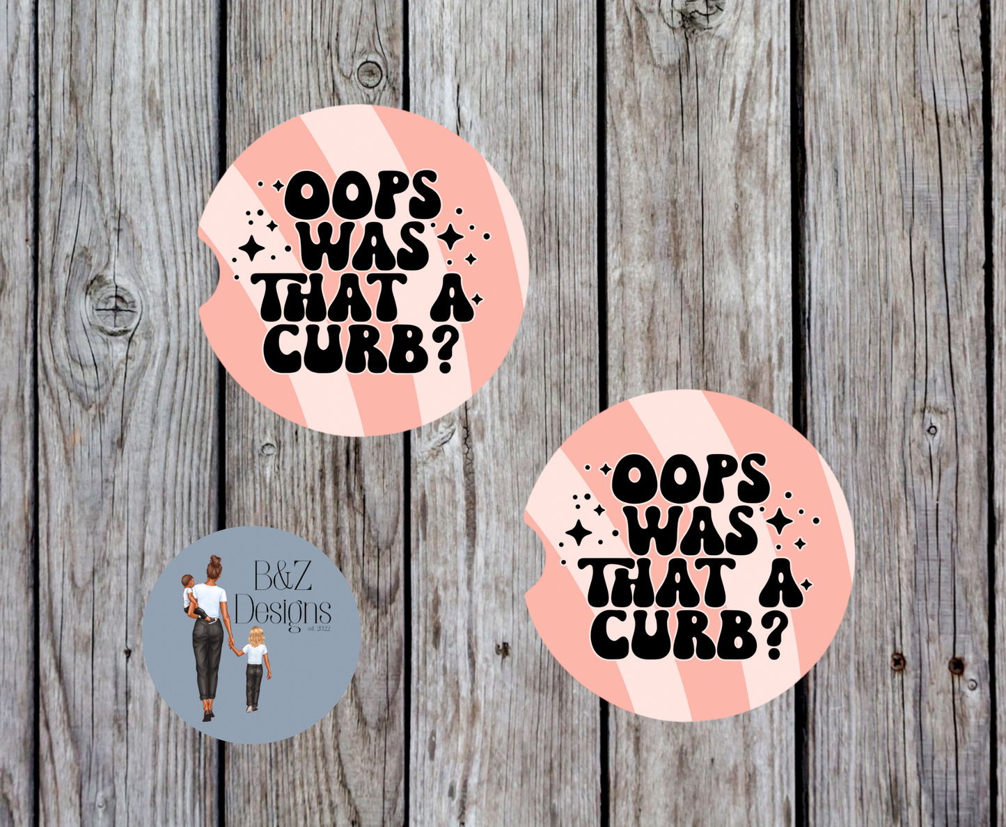 Oops Was That A Curb? Retro Car Coasters