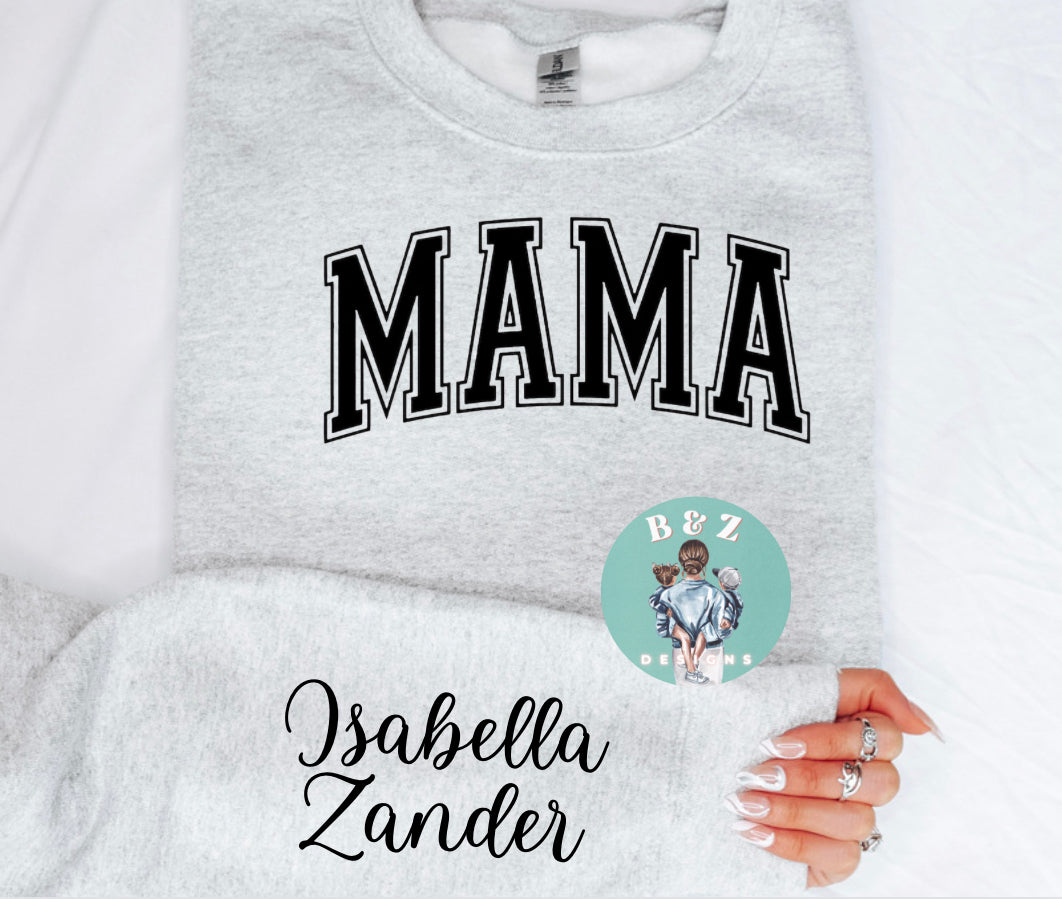 Mama Crews with Names on Sleeve