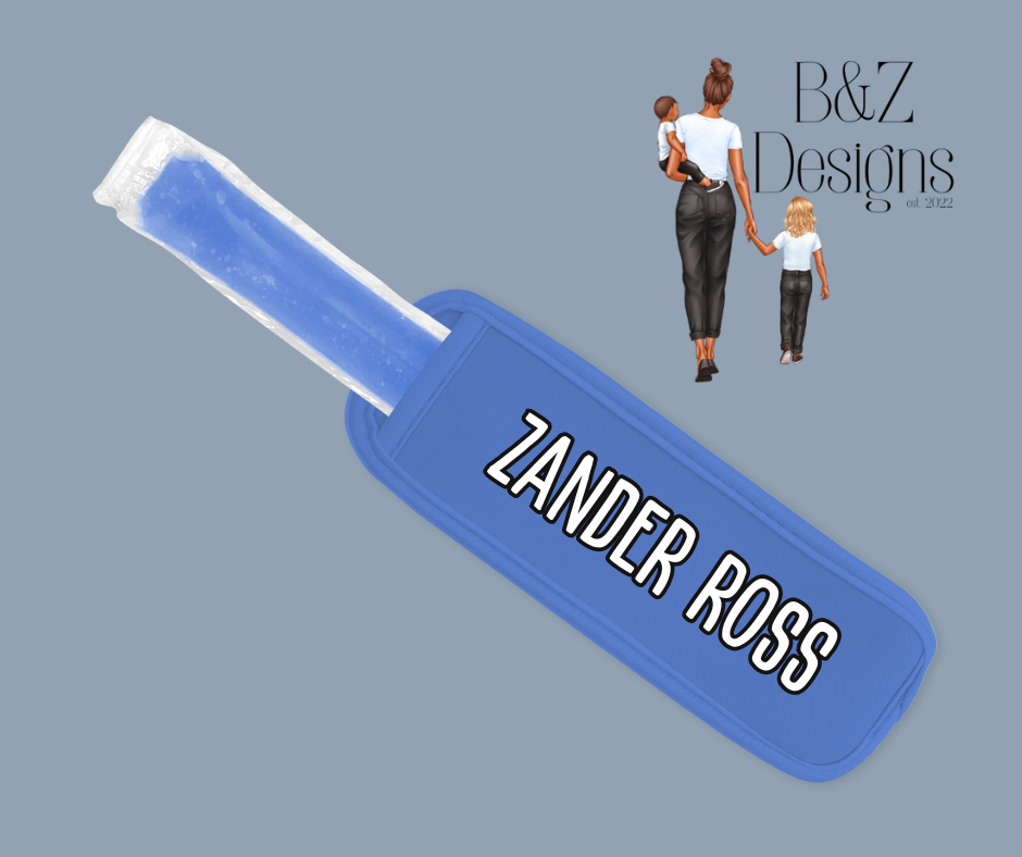 Blue Name Popsicle Holder