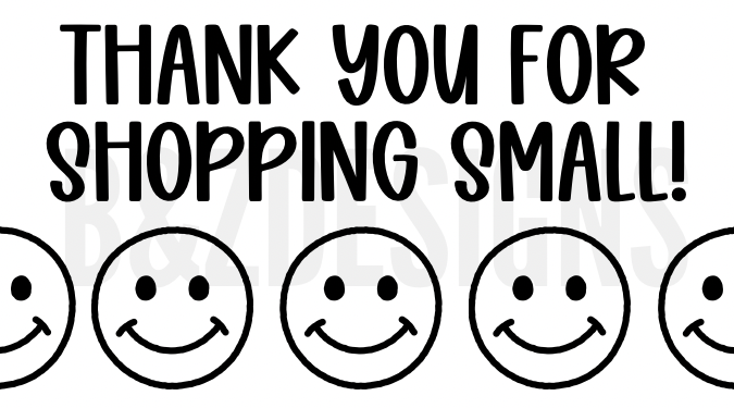 Thank You For Shopping Small Label Pack