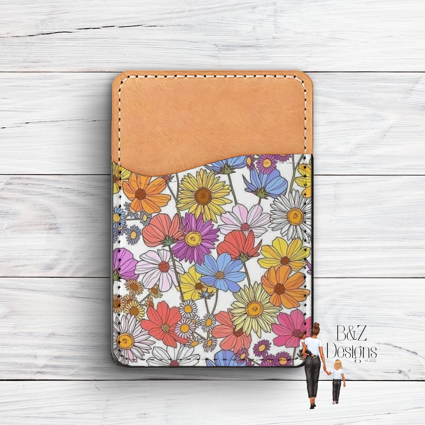 Flowers Phone Card Holder
