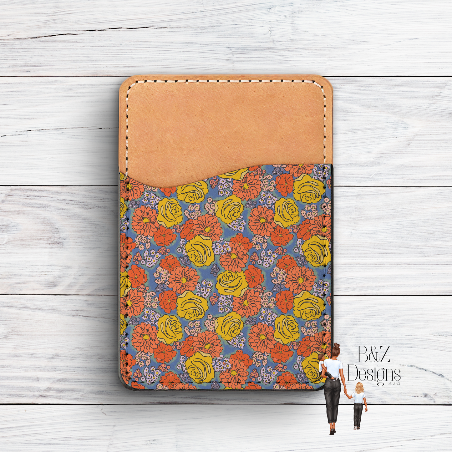 Flowers Phone Card Holder