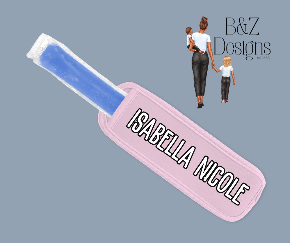 Pink Name Popsicle Holder
