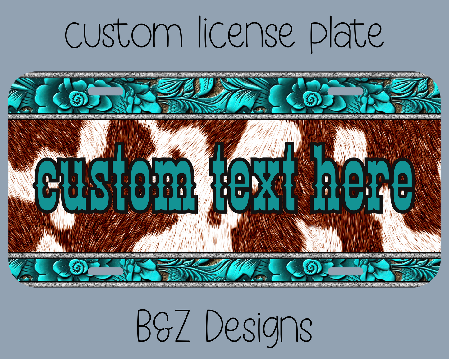 Custom Western License Plate