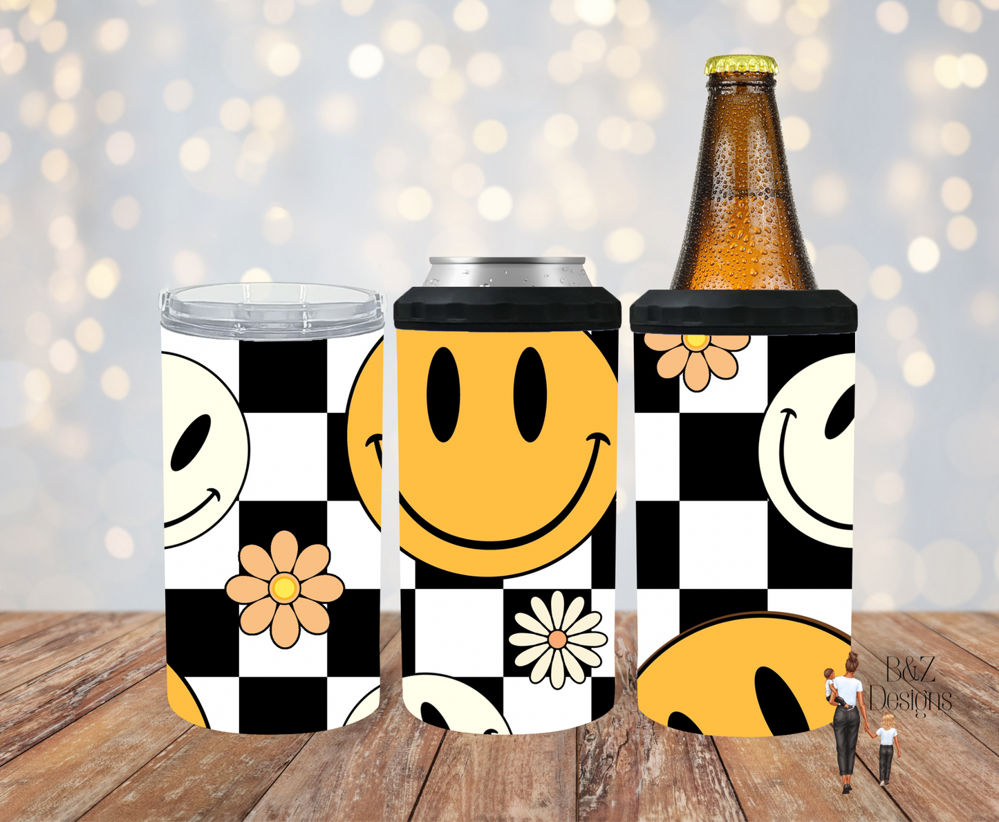 Retro Smileys Can Cooler Combo