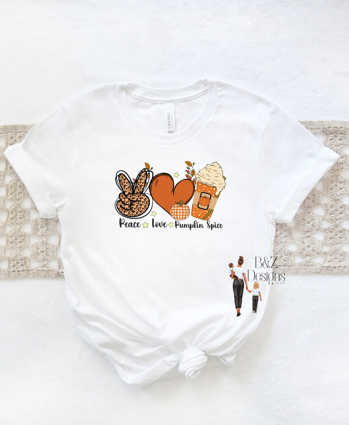 Peace, Love, Pumpkin Spice Tee/Crew