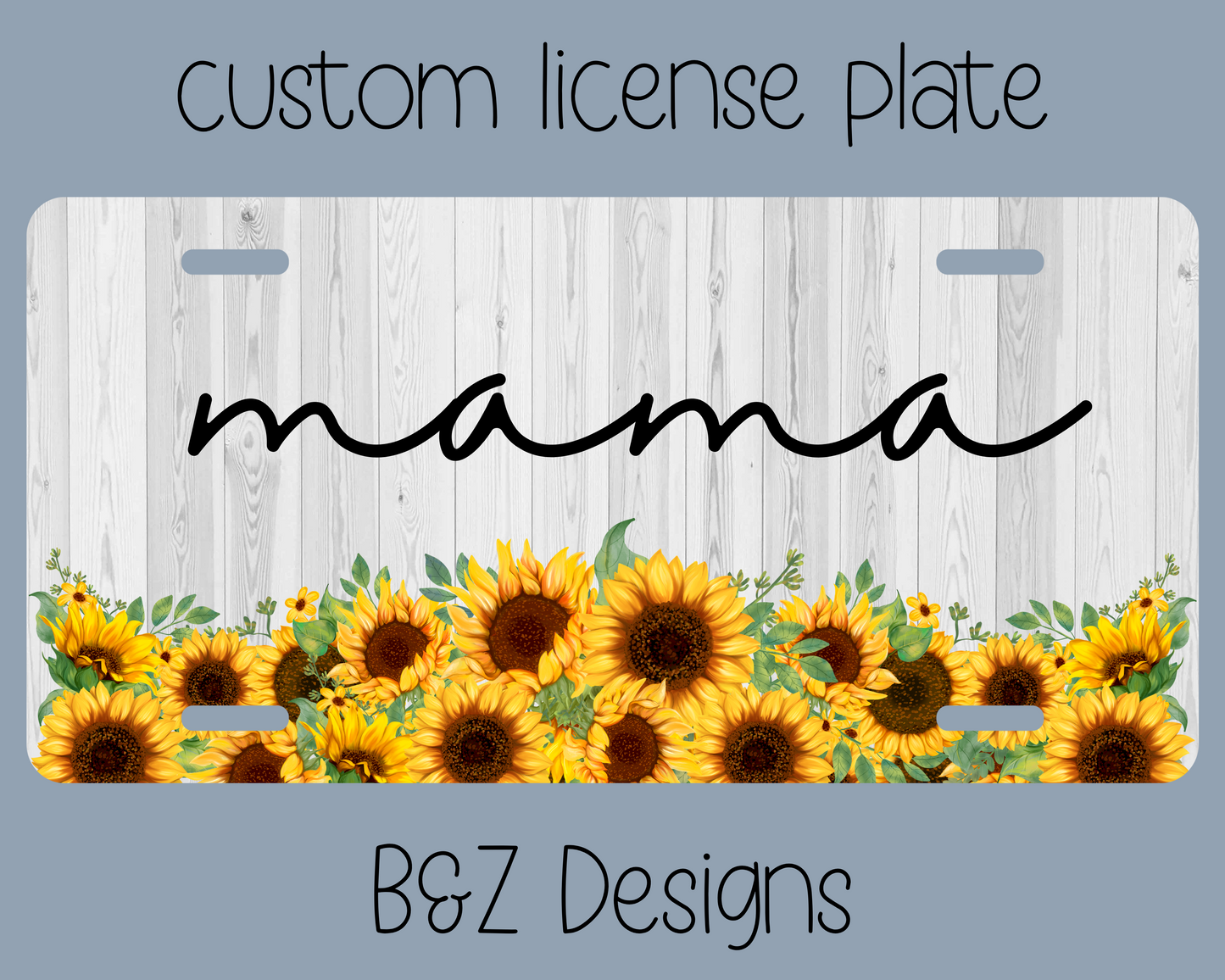 Mama Sunflower License Plate