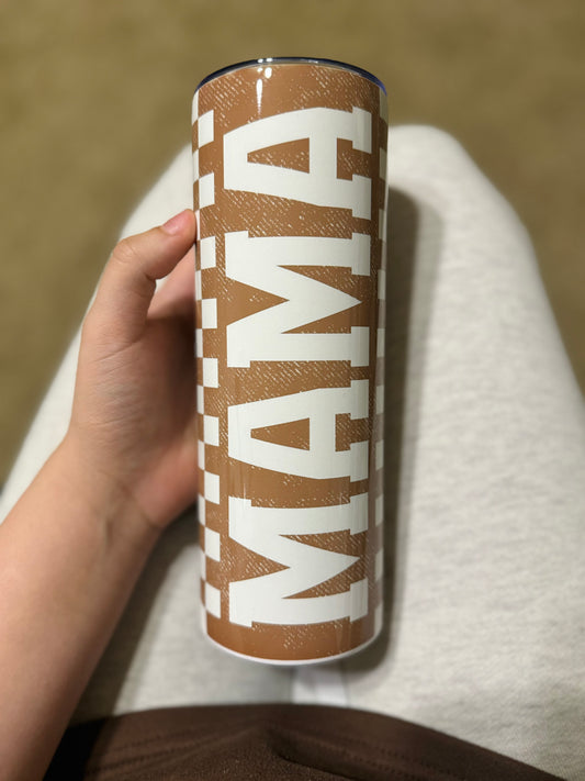 20oz Checkered Mama Tumbler