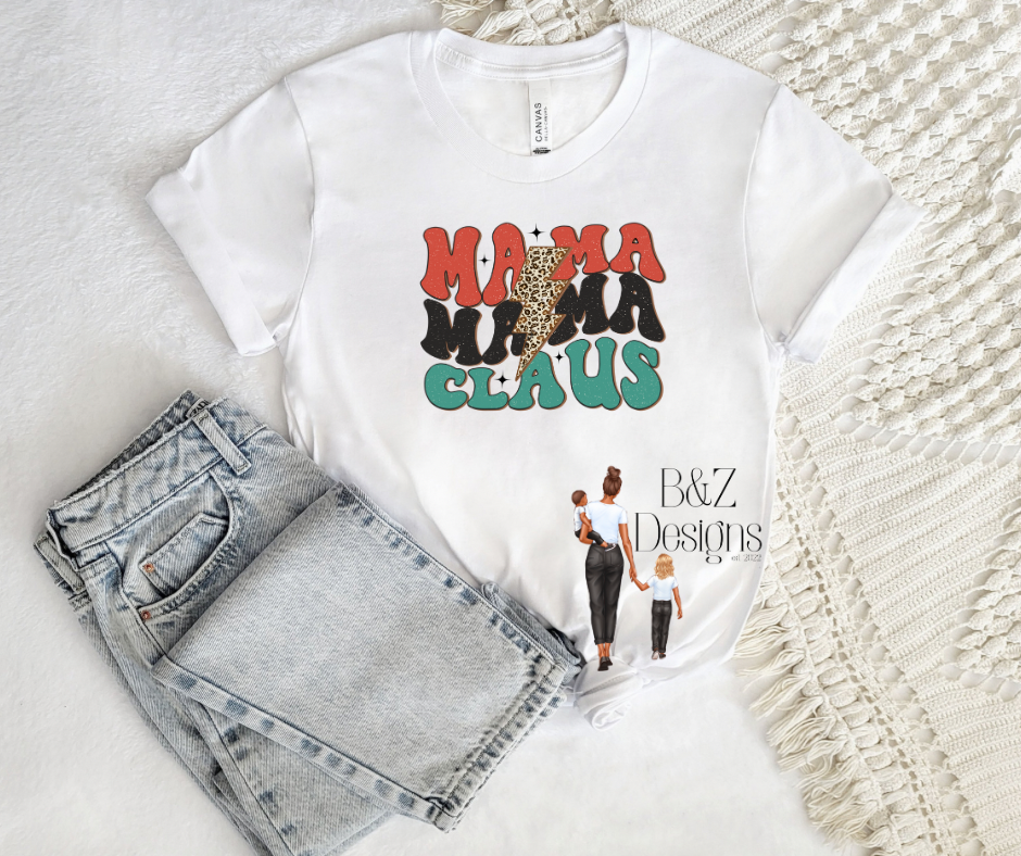 Mama Claus Retro Tee/Crew