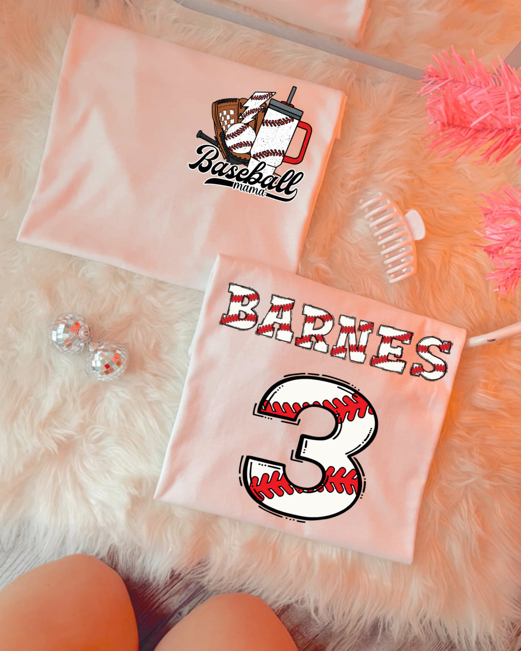 Custom Name Baseball Mama Tee/Crew