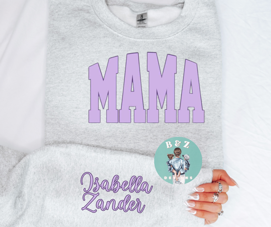 Mama Crews with Names on Sleeve