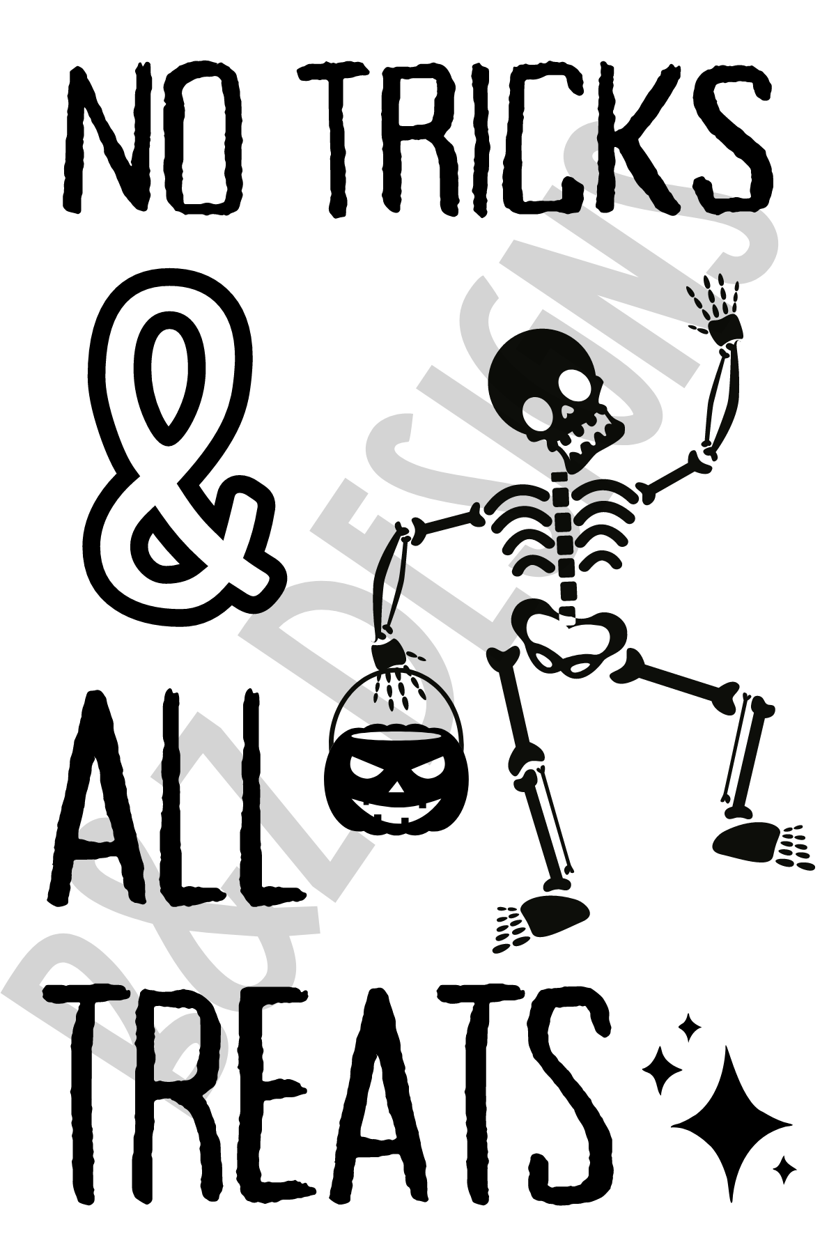 No Tricks & All Treats Big Labels