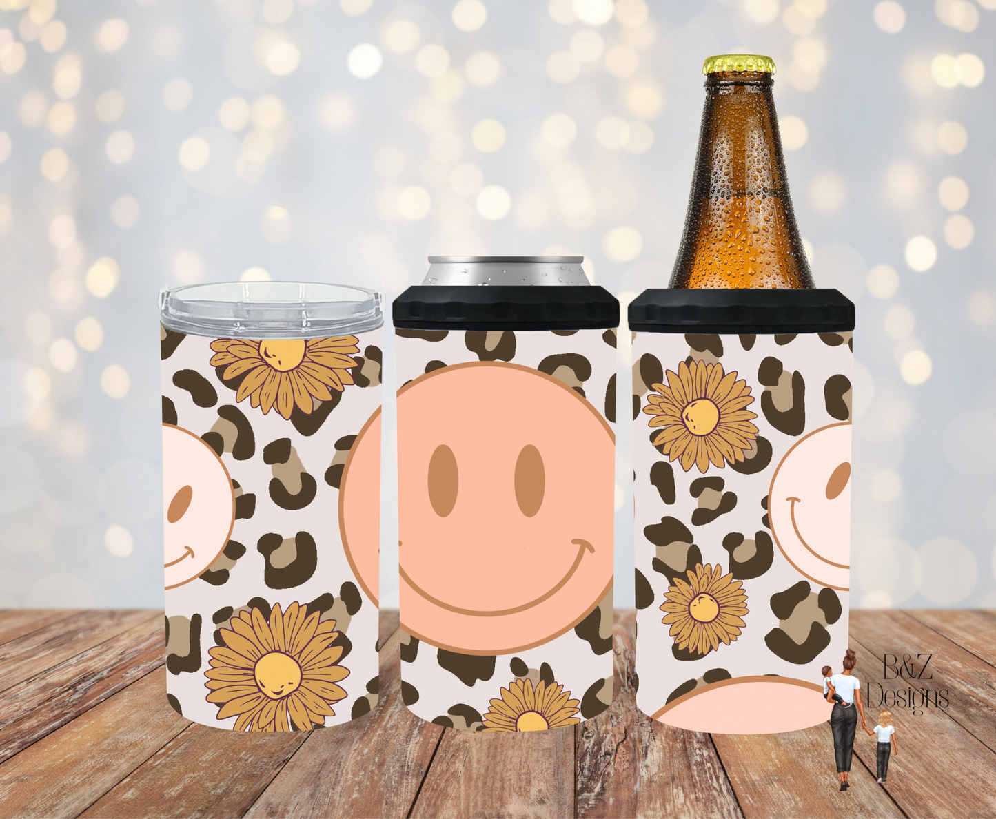 Boho Smileys Can Cooler Combo