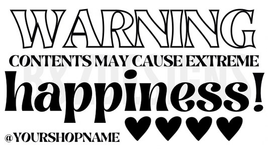 WARNING Small Labels Pack